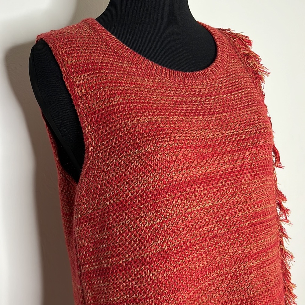 ANTHROPOLOGIE HOLDING HORSES Red Knit Sleeveless Dress XS - Picture 3 of 8
